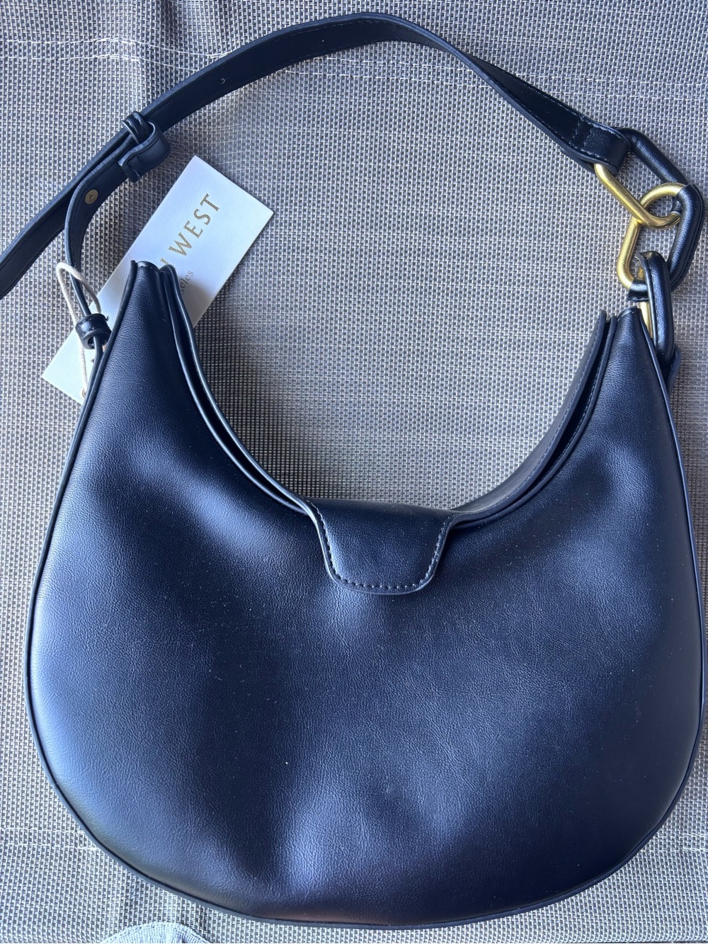 Madison West Harlis Half-Moon Shoulder Bag — Black - Picture 2 of 5